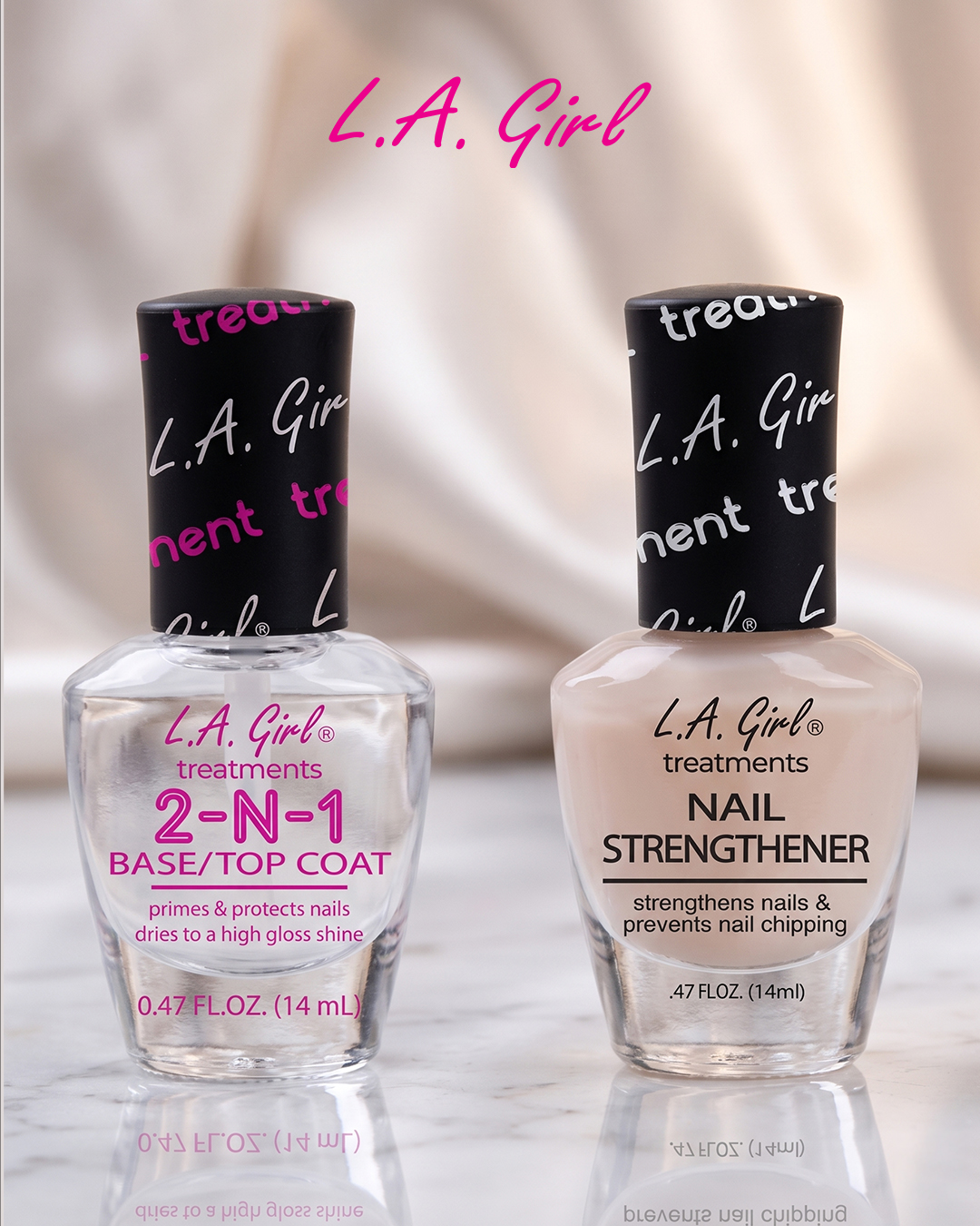 L.A. Girl Nail Strengthener & 2-in-1 Base/Top Coat