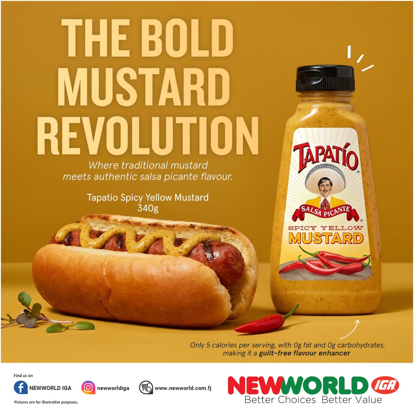 Tapatio Spicy Yellow Mustard 340g