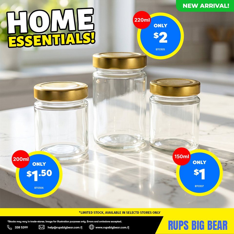 Home Essentials - Glass Storage Jars
