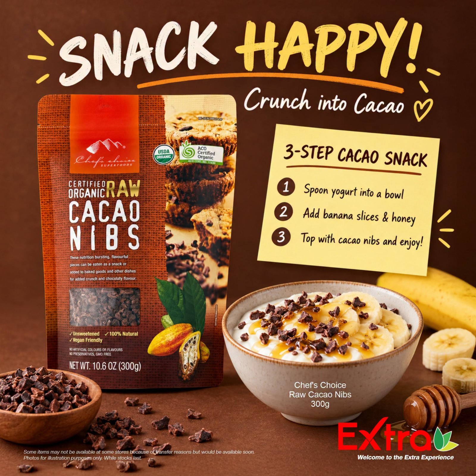 Chef's Choice Organic Raw Cacao Nibs 300g