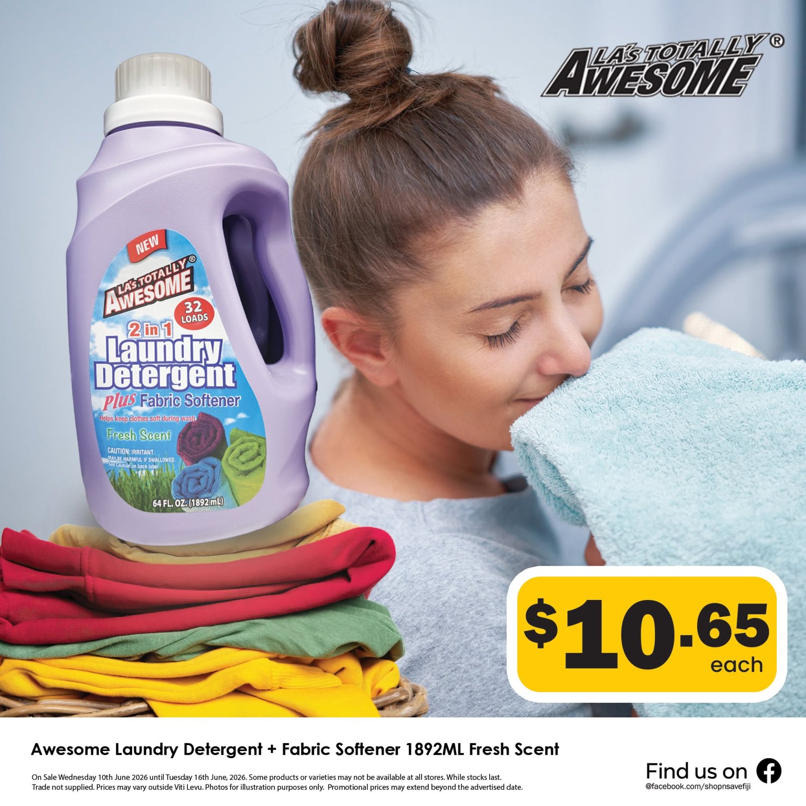 Awesome Laundry Detergent + Fabric Softener 1892ML