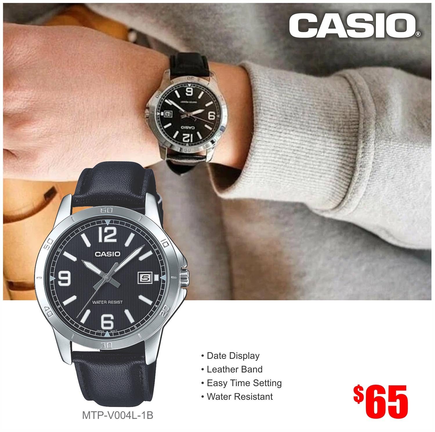 Casio MTP-V004L-1B Analog Watch
