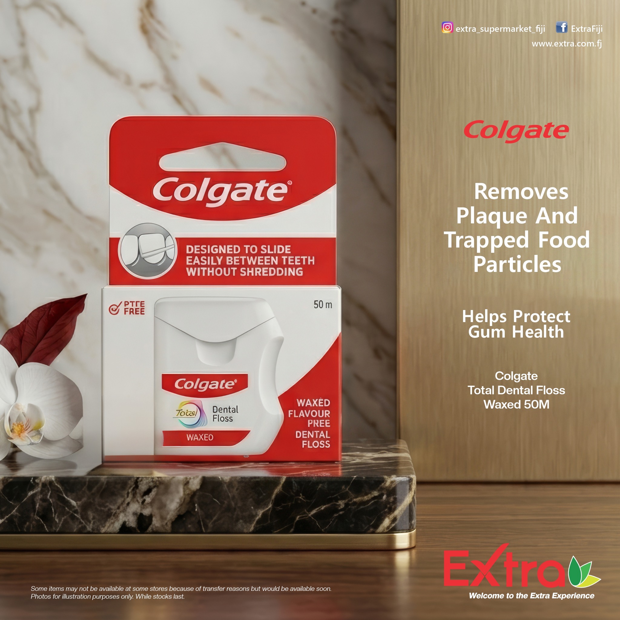 Colgate Total Dental Floss Waxed 50M