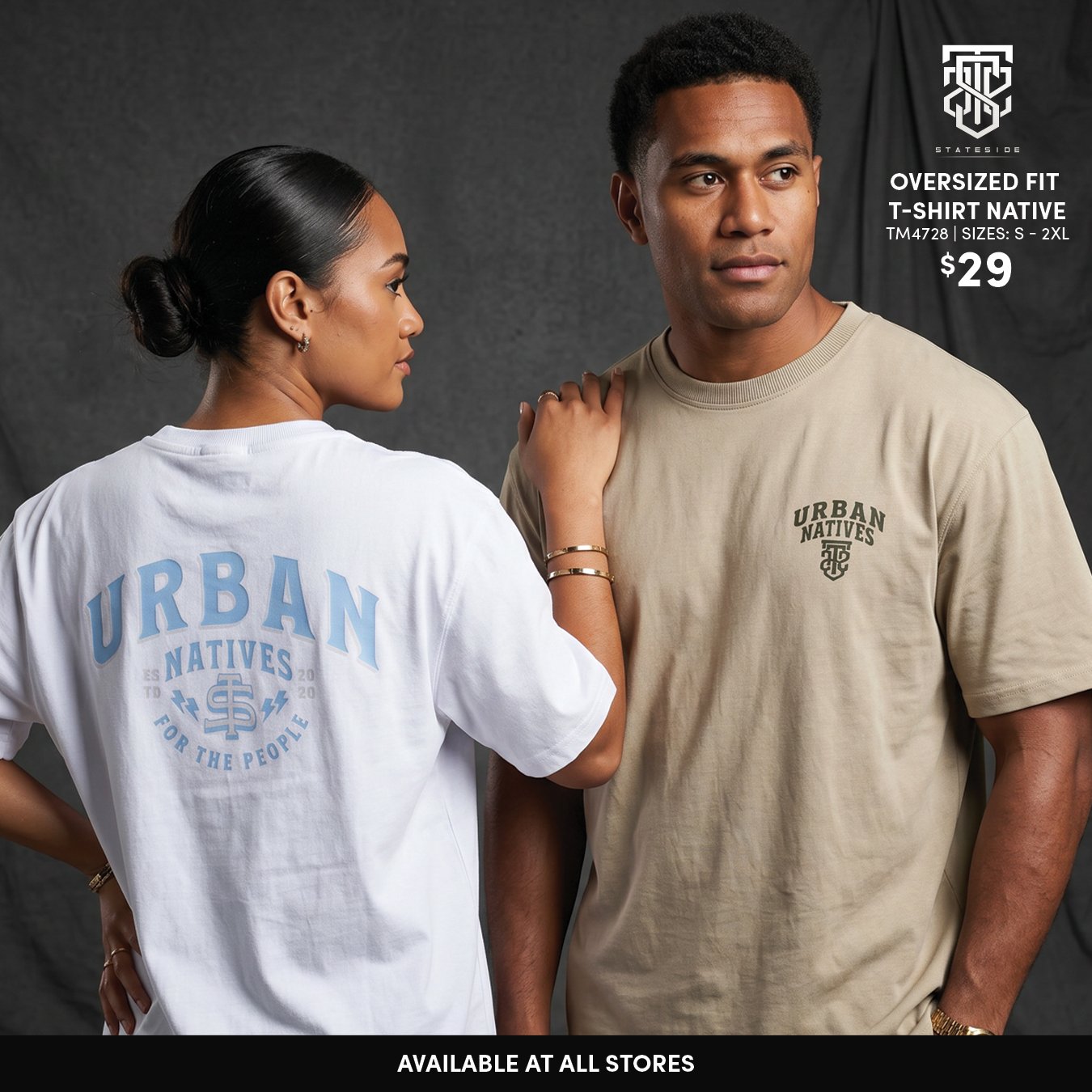 Oversized Fit T-Shirt Native by Stateside