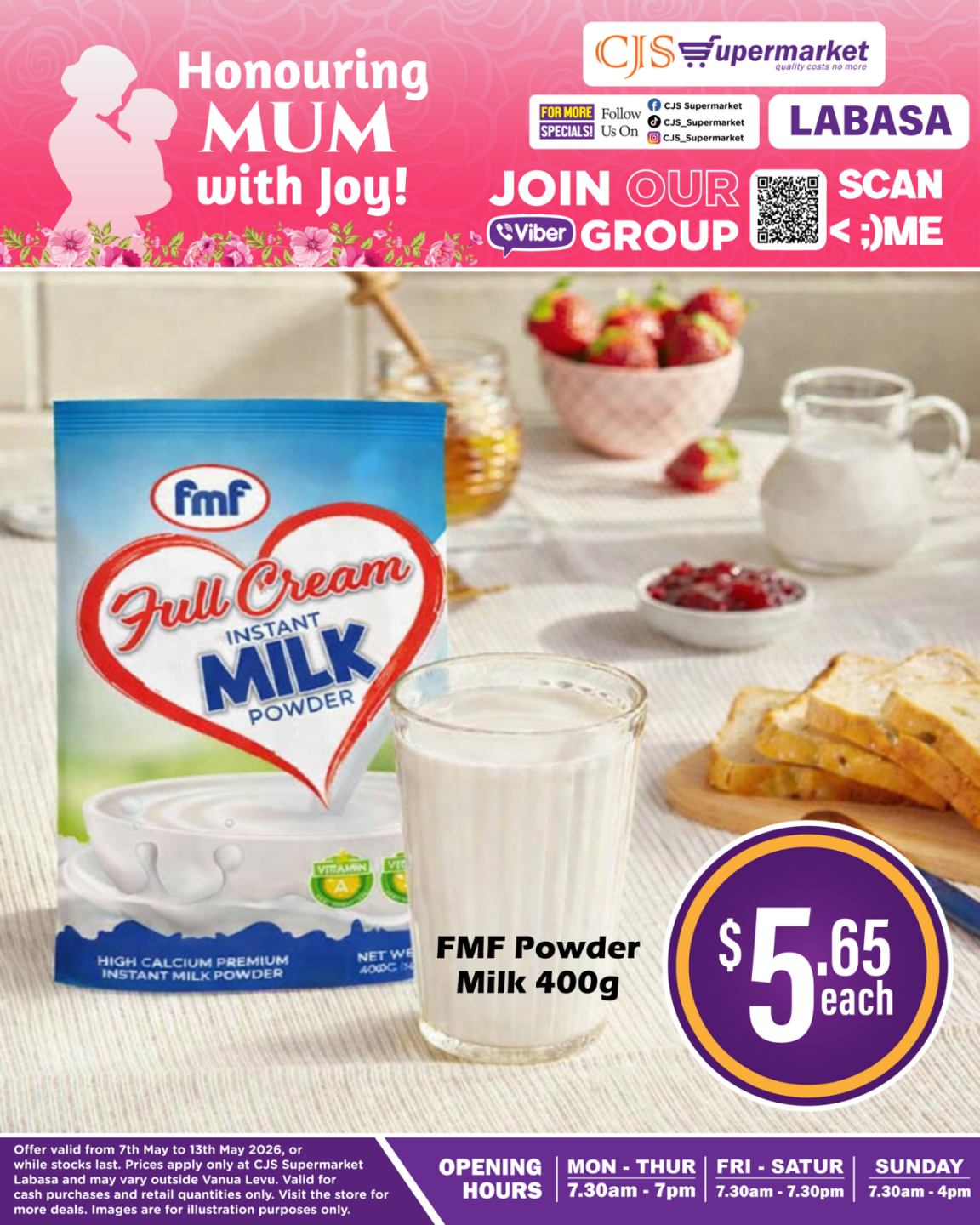 FMF Full Cream Instant Milk Powder 400g