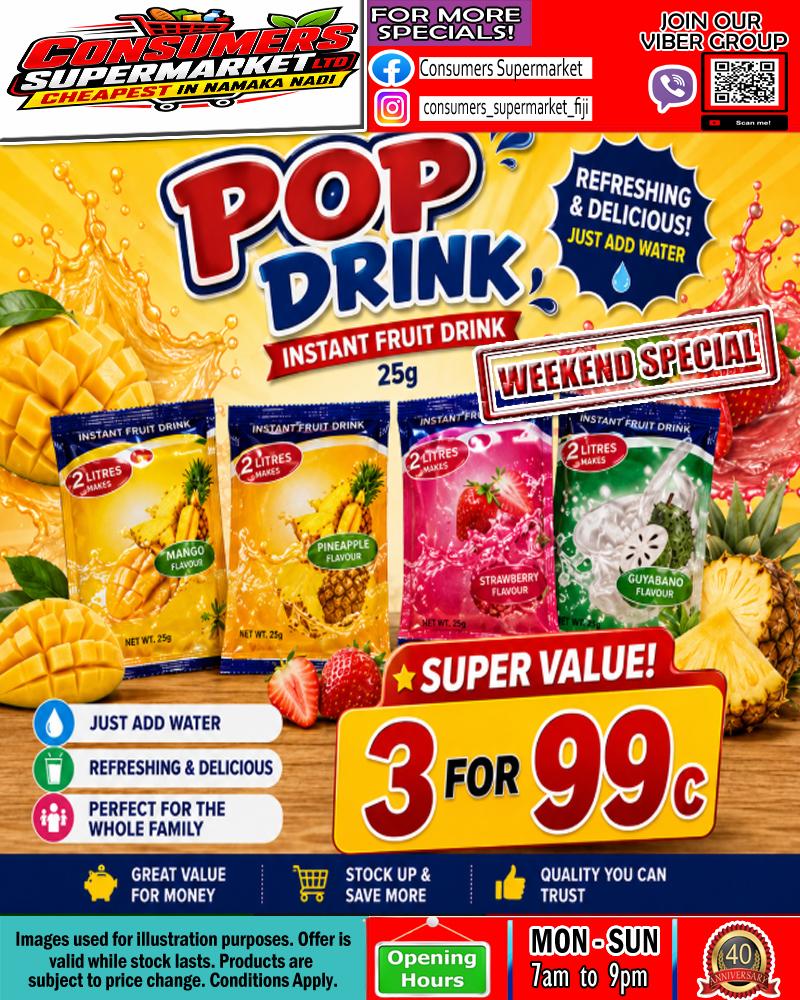 Pop Drink Weekend Special - 3 for 99¢ - Page 1