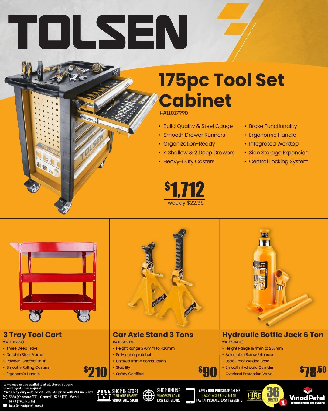 Tolsen 175pc Tool Set Cabinet & Accessories - Page 1