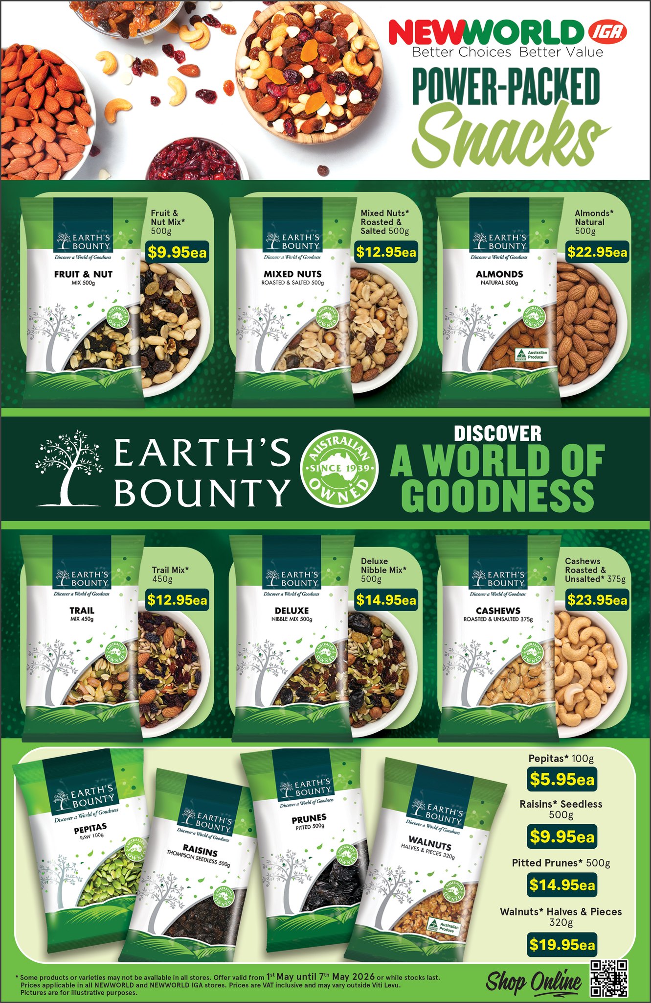Earth's Bounty Power-Packed Snacks - Page 1