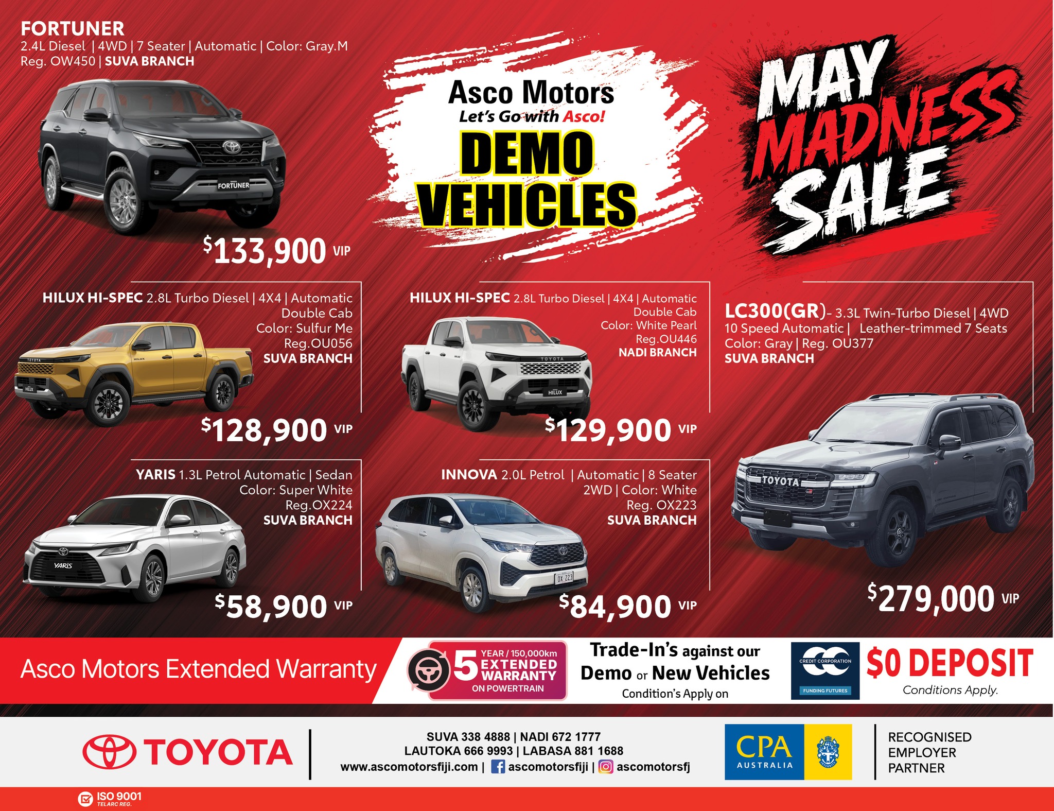 May Madness Sale - Demo Vehicles