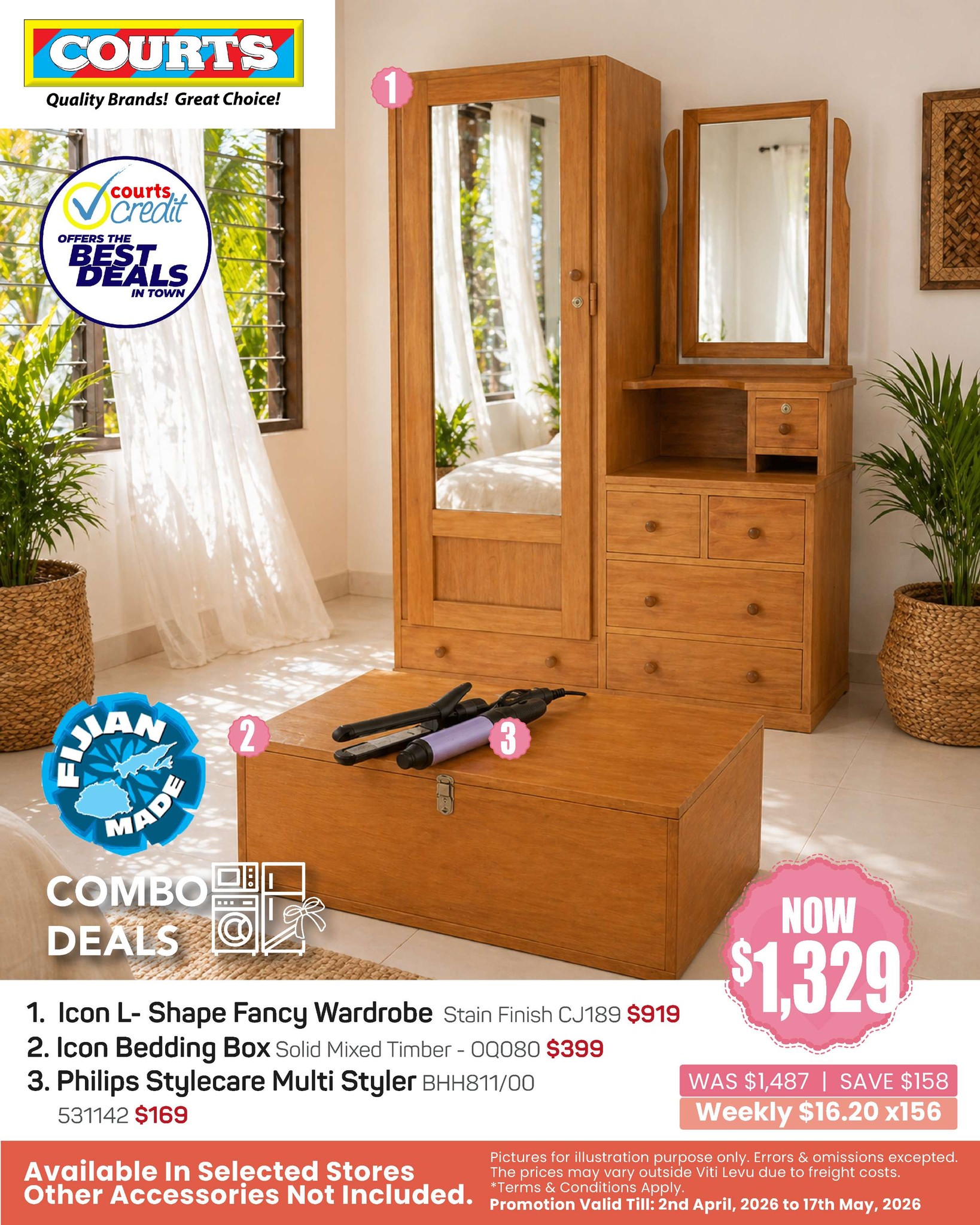 Bedroom Combo Deal – Wardrobe, Bedding Box & Styler - Page 1