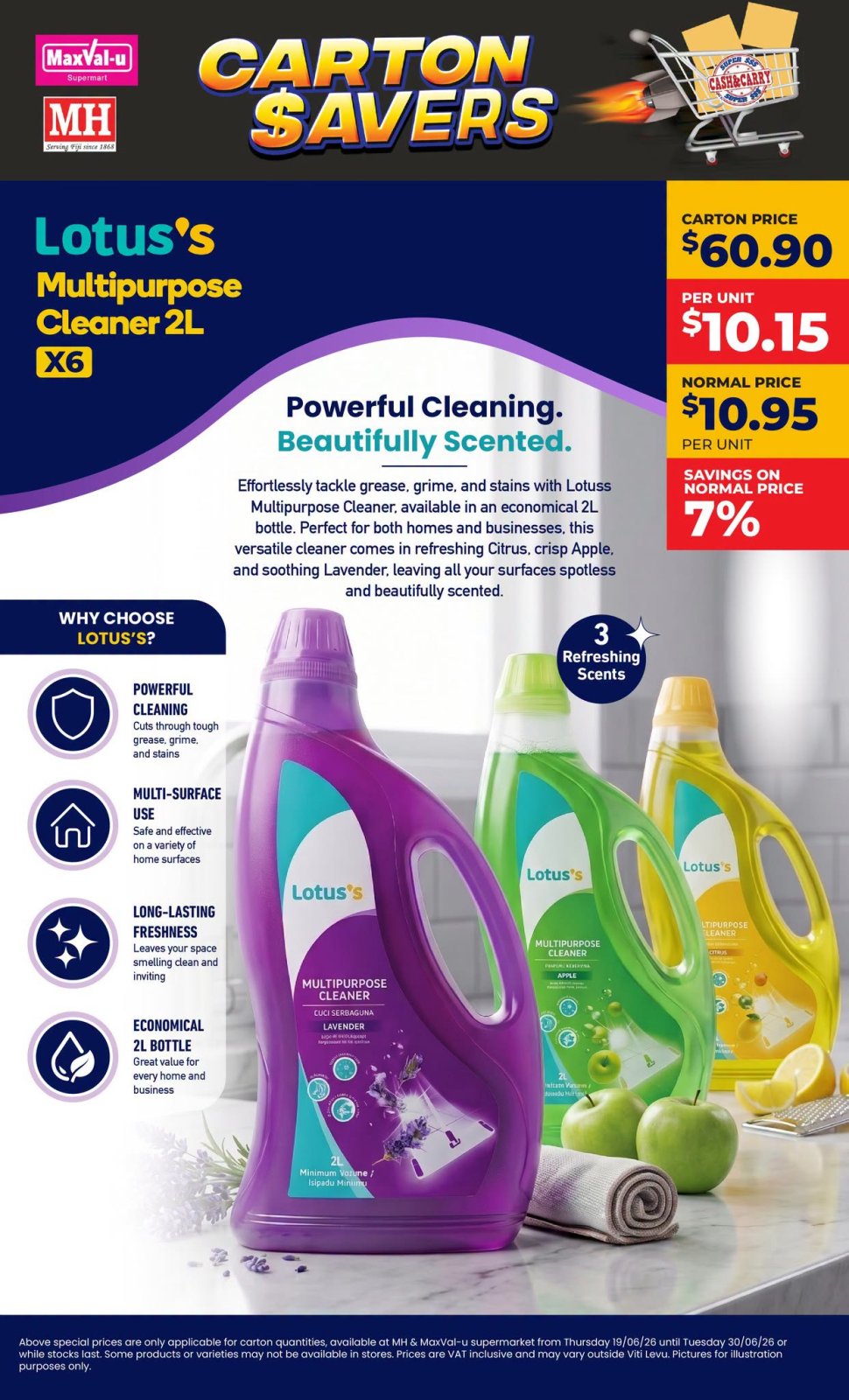 Lotus's Multipurpose Cleaner 2L x6 - Carton Savers