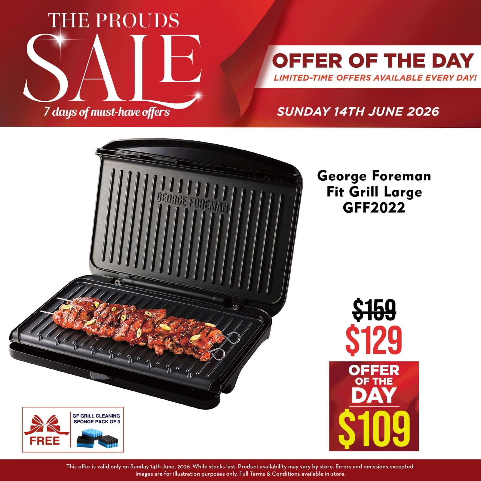 George Foreman Fit Grill Large GFF2022