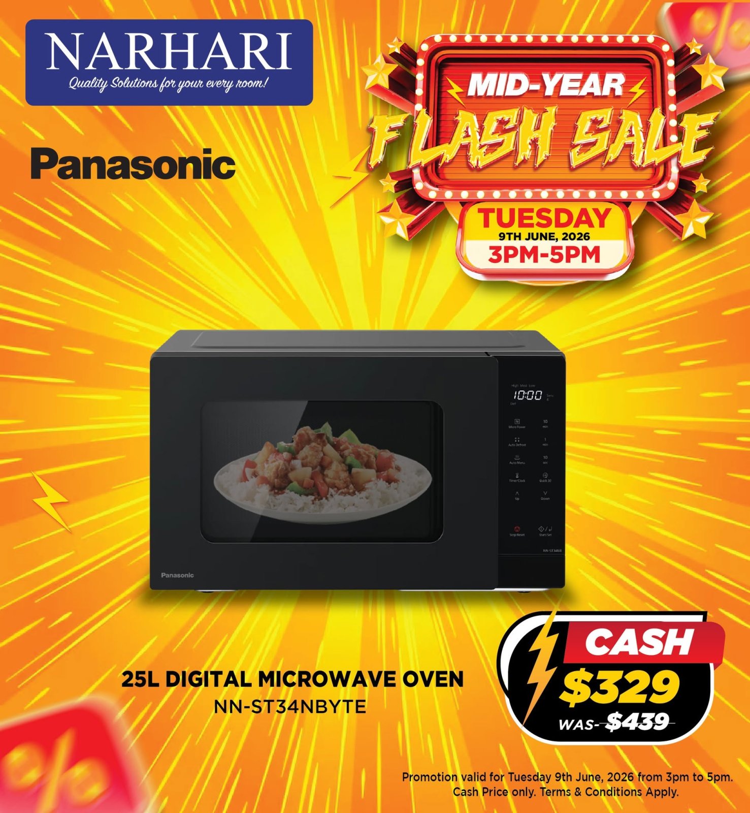 Panasonic 25L Digital Microwave Oven