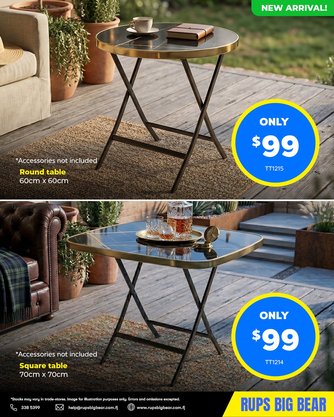 Outdoor Tables - Round & Square