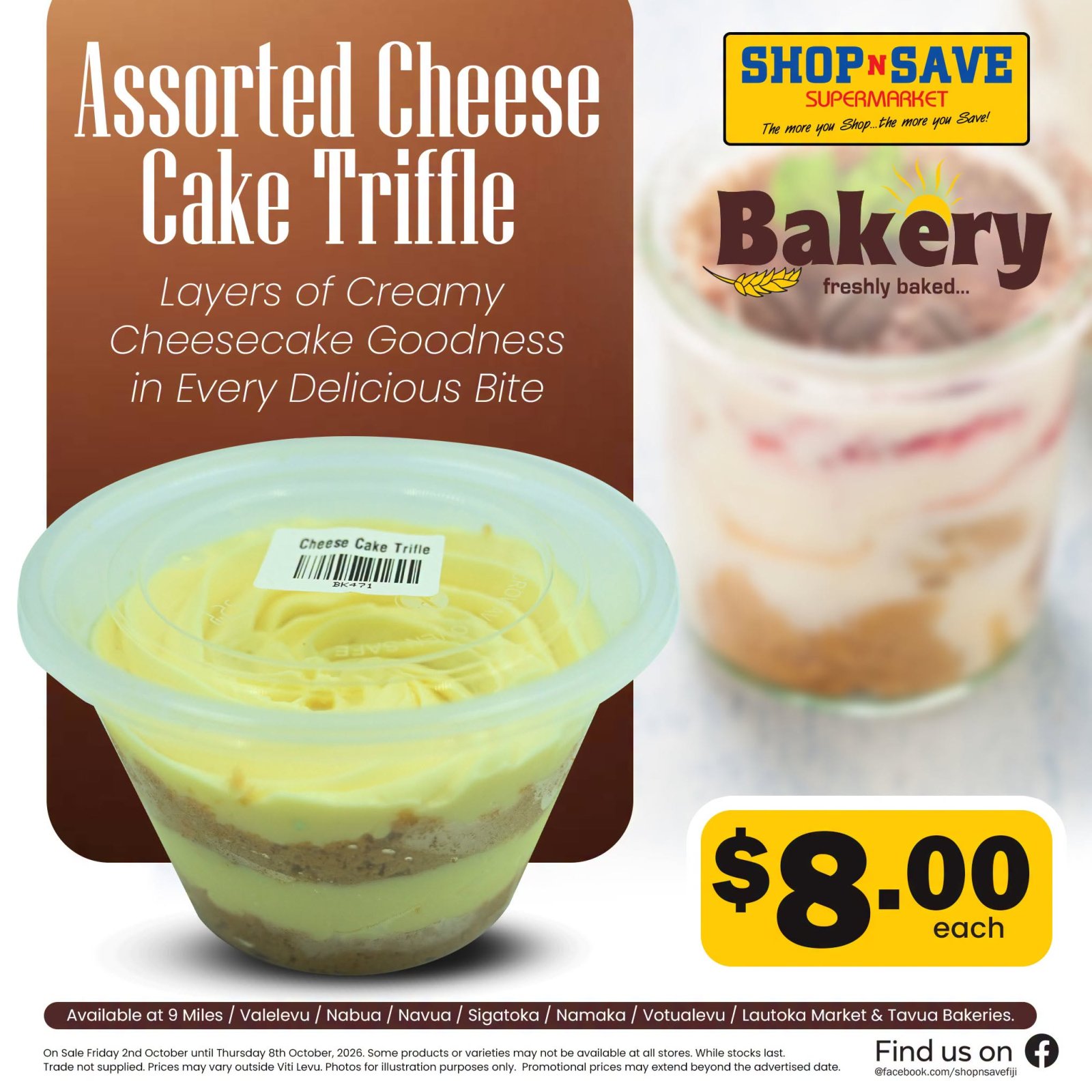 Assorted Cheese Cake Triffle