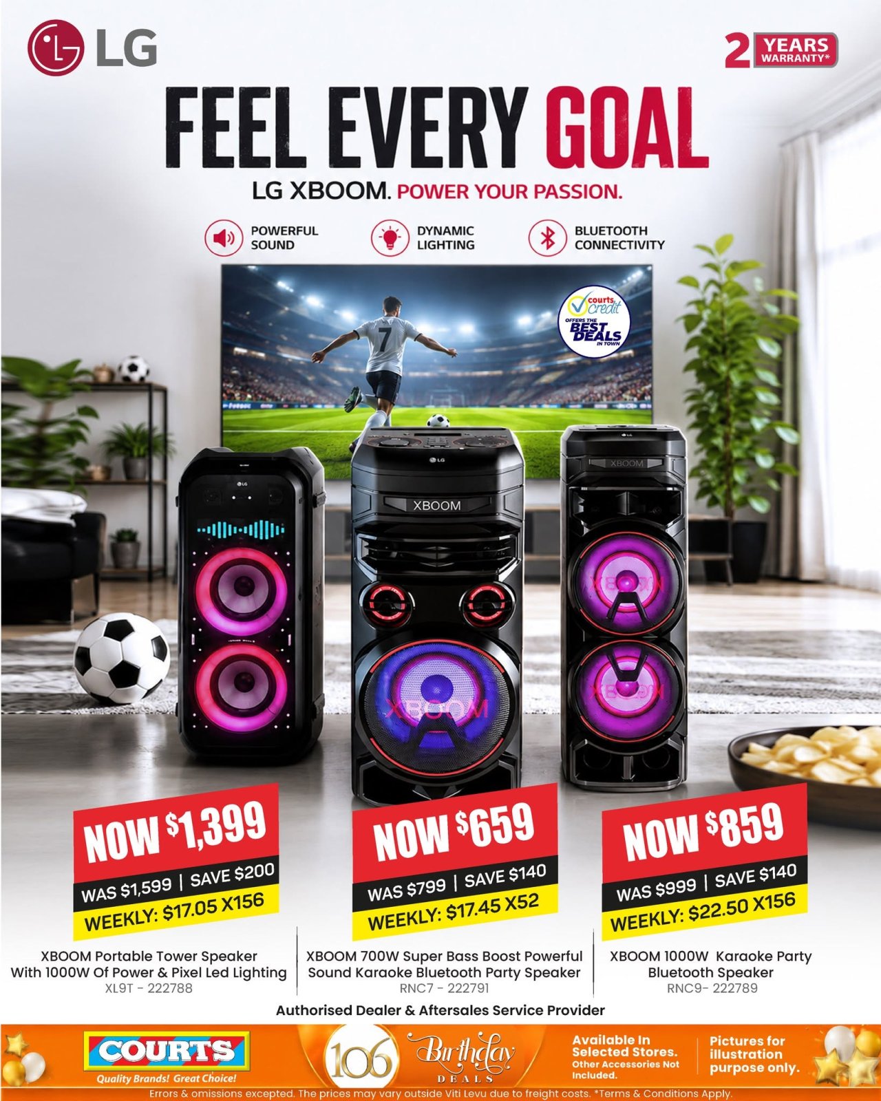 LG XBOOM Speakers - Feel Every Goal - Page 1