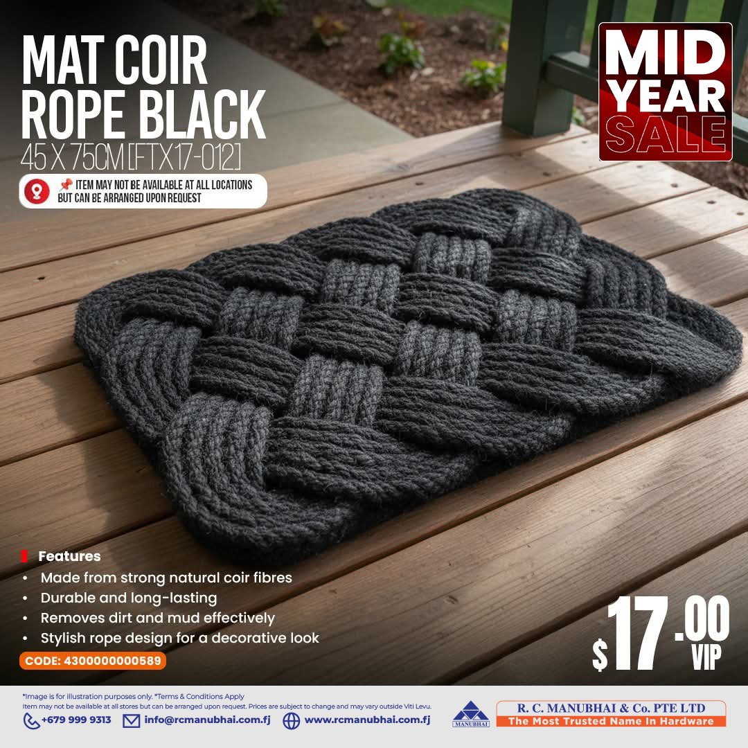 Mat Coir Rope Black