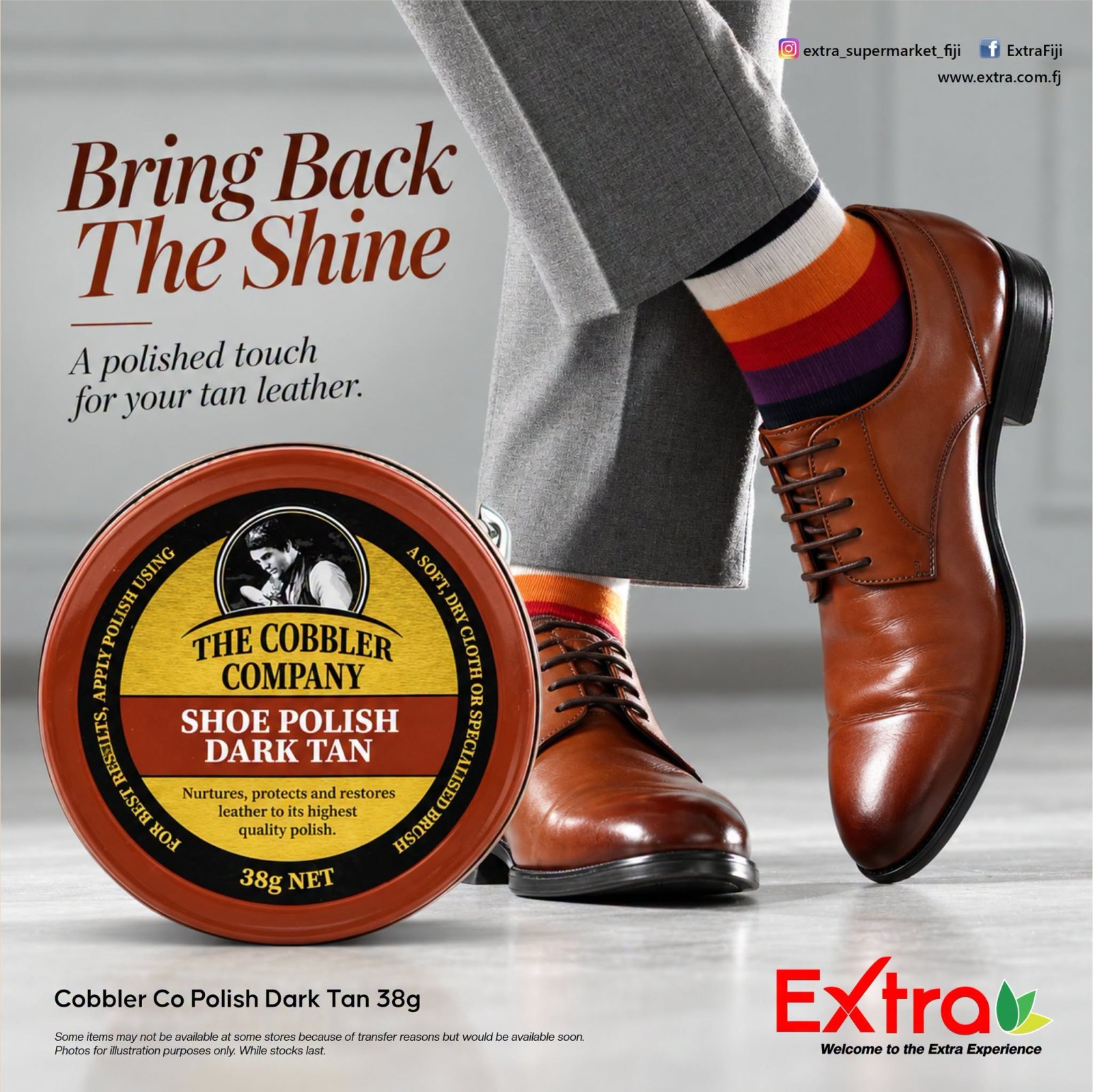 Cobbler Co Dark Tan Shoe Polish 38g