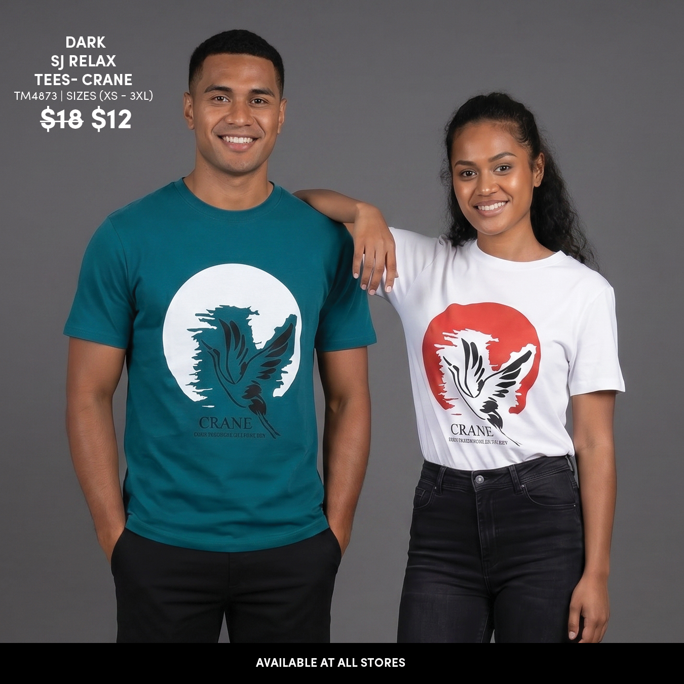 Dark SJ Relax Tees - Crane
