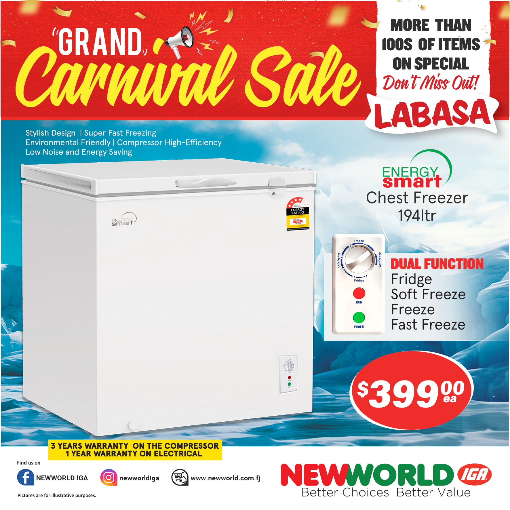 Grand Carnival Sale - Energy Smart Chest Freezer - Page 1