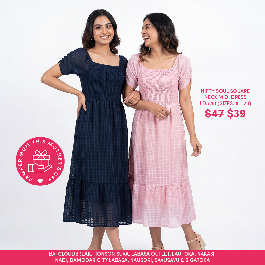 Nifty Soul Square Neck Midi Dress