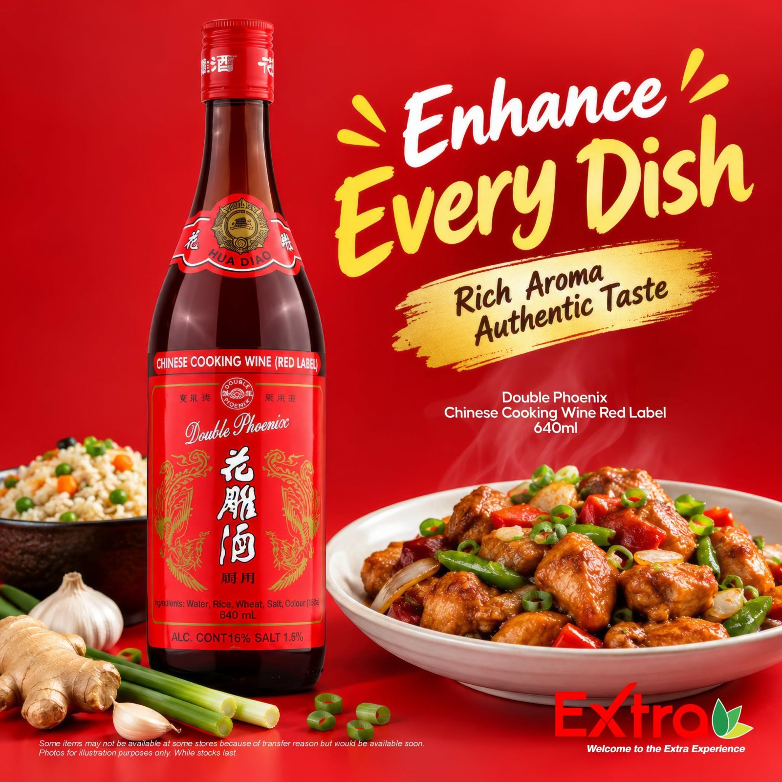 Double Phoenix Red Label Chinese Cooking Wine 640ml
