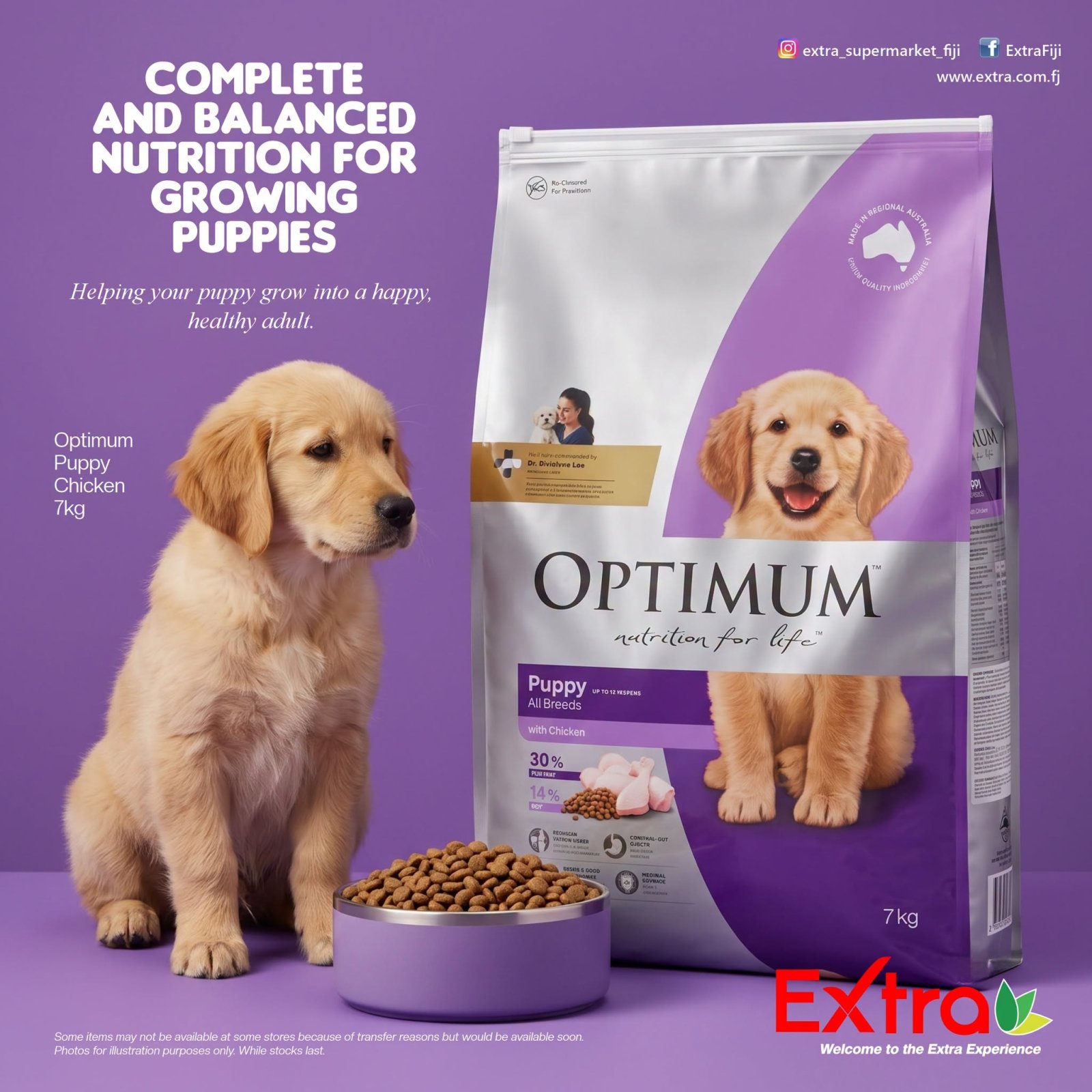 Optimum Puppy Chicken Dog Food 7kg