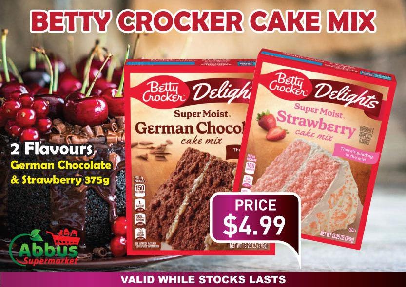 Betty Crocker Delights Cake Mix - 2 Flavours