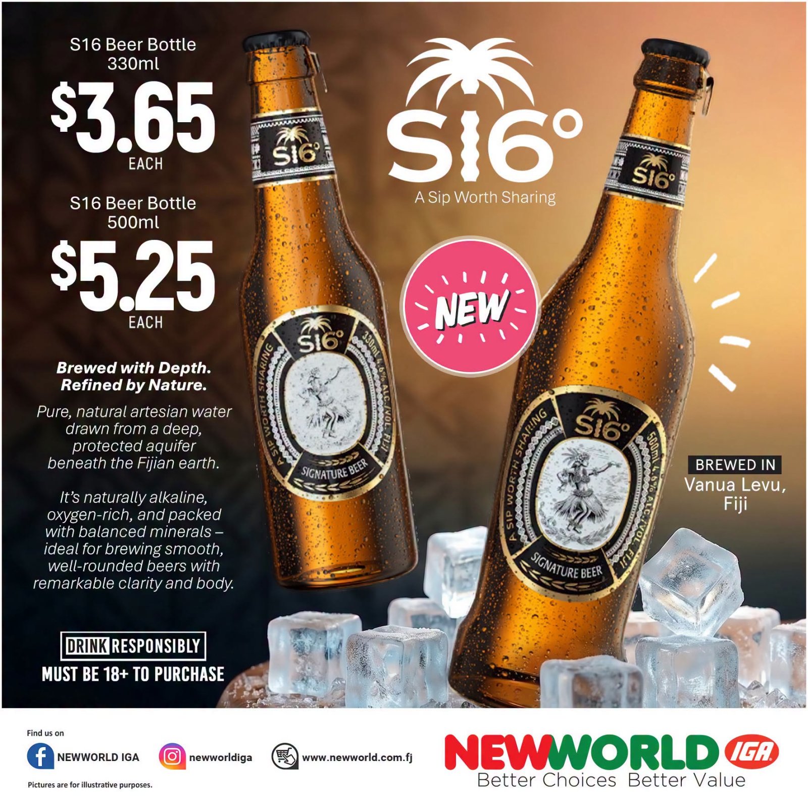 S16 Beer Bottle - 330ml & 500ml