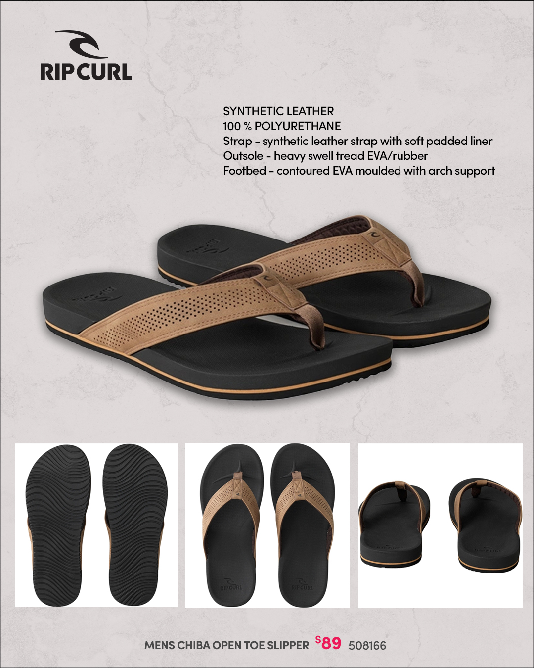 Men's Chiba Open Toe Slipper