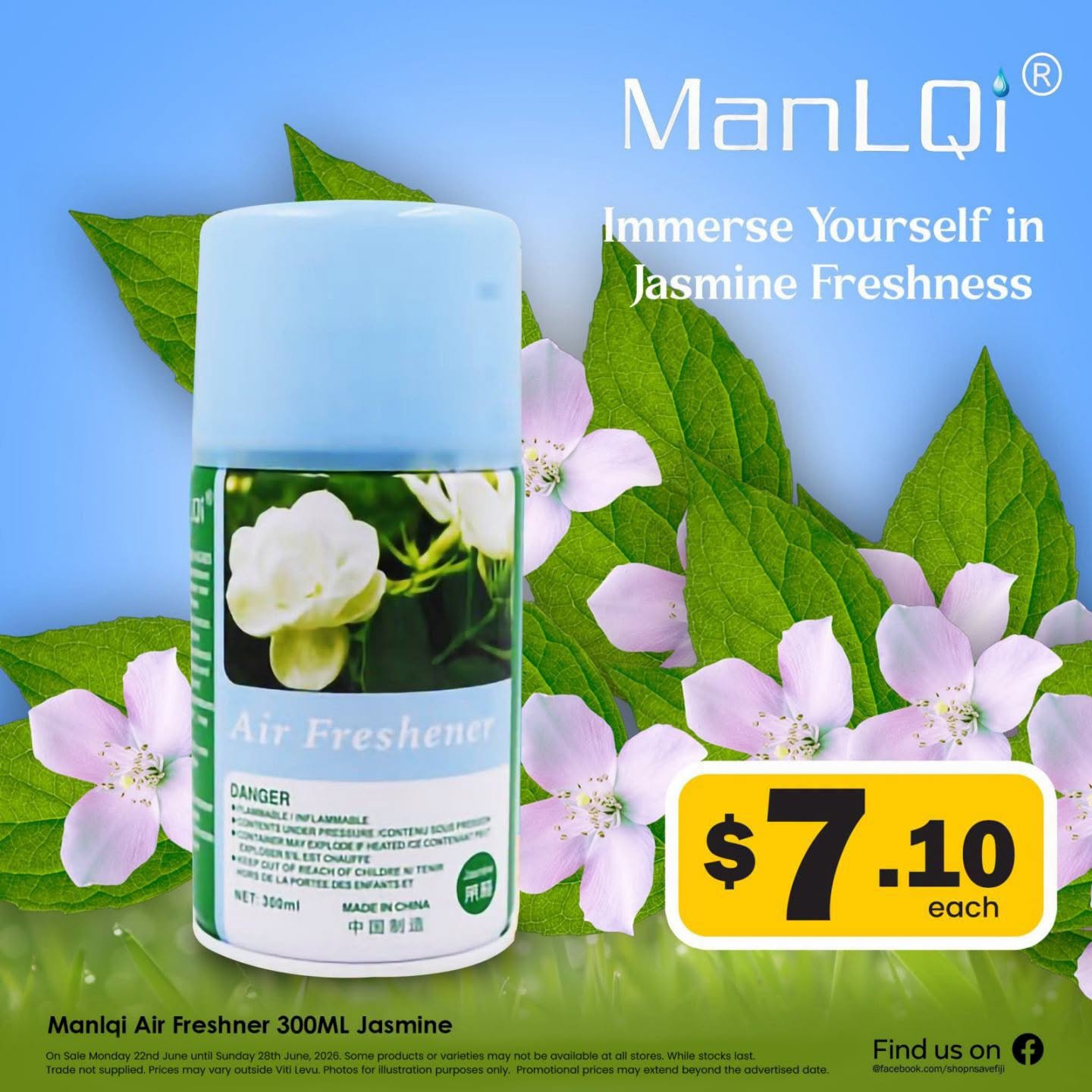 Manlqi Air Freshener 300ML Jasmine