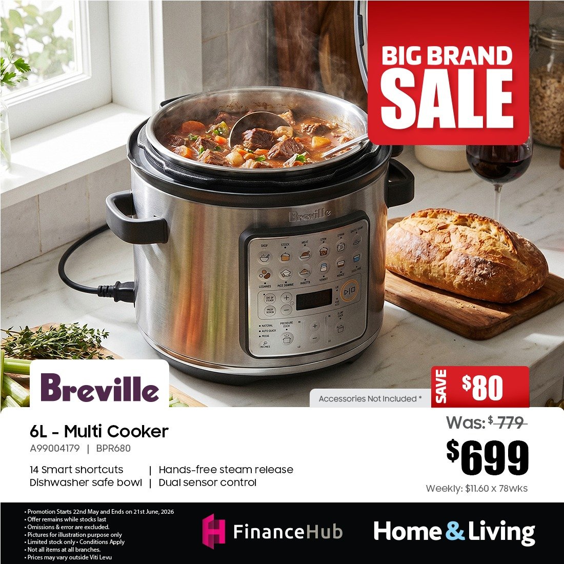 Breville 6L Multi Cooker