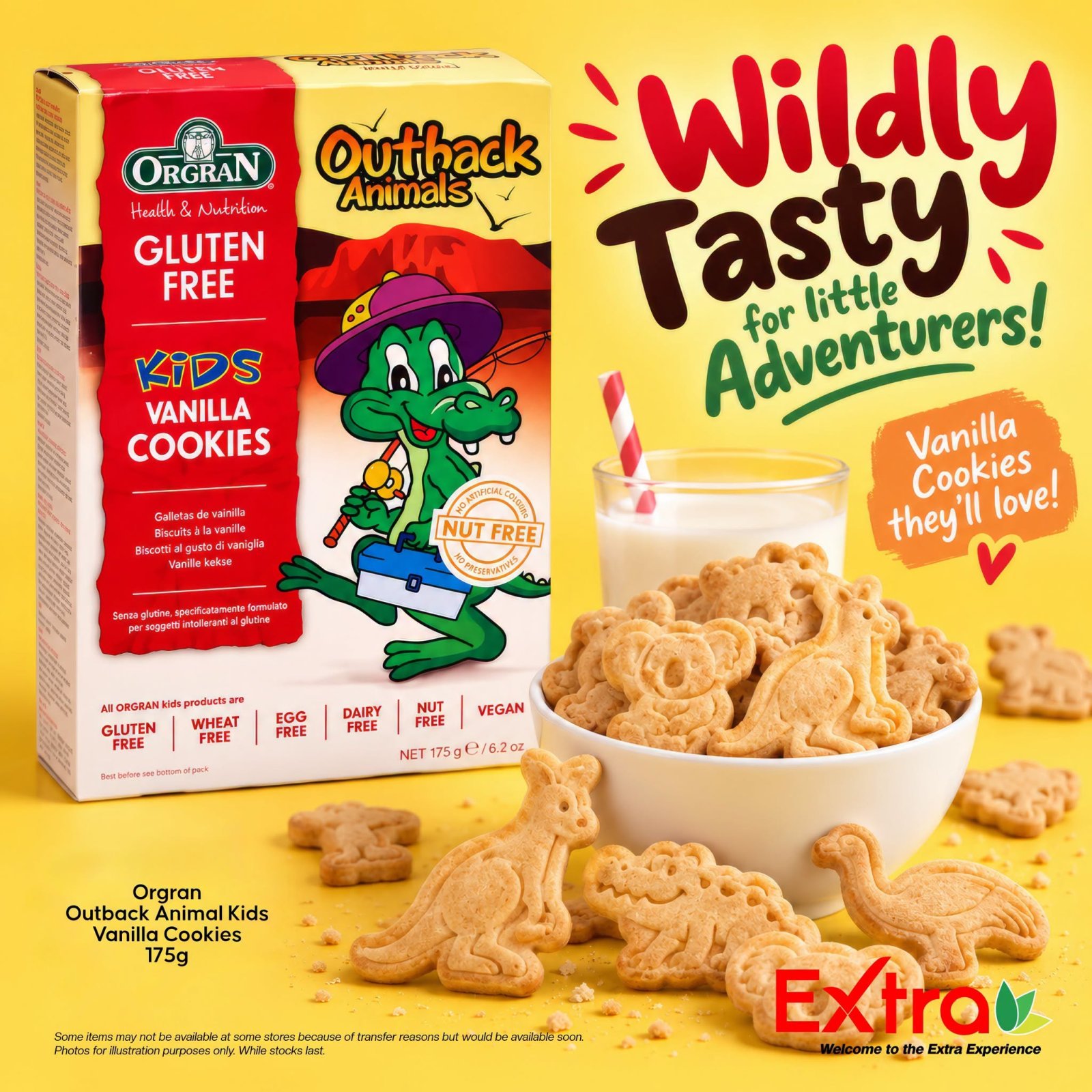 Orgran Outback Animal Kids Vanilla Cookies 175g