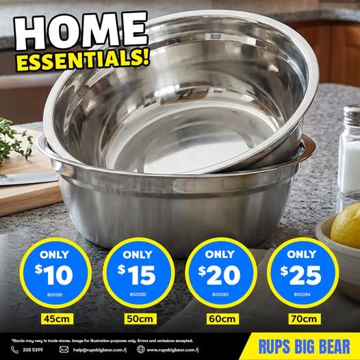 Stainless Steel Basins - Home Essentials