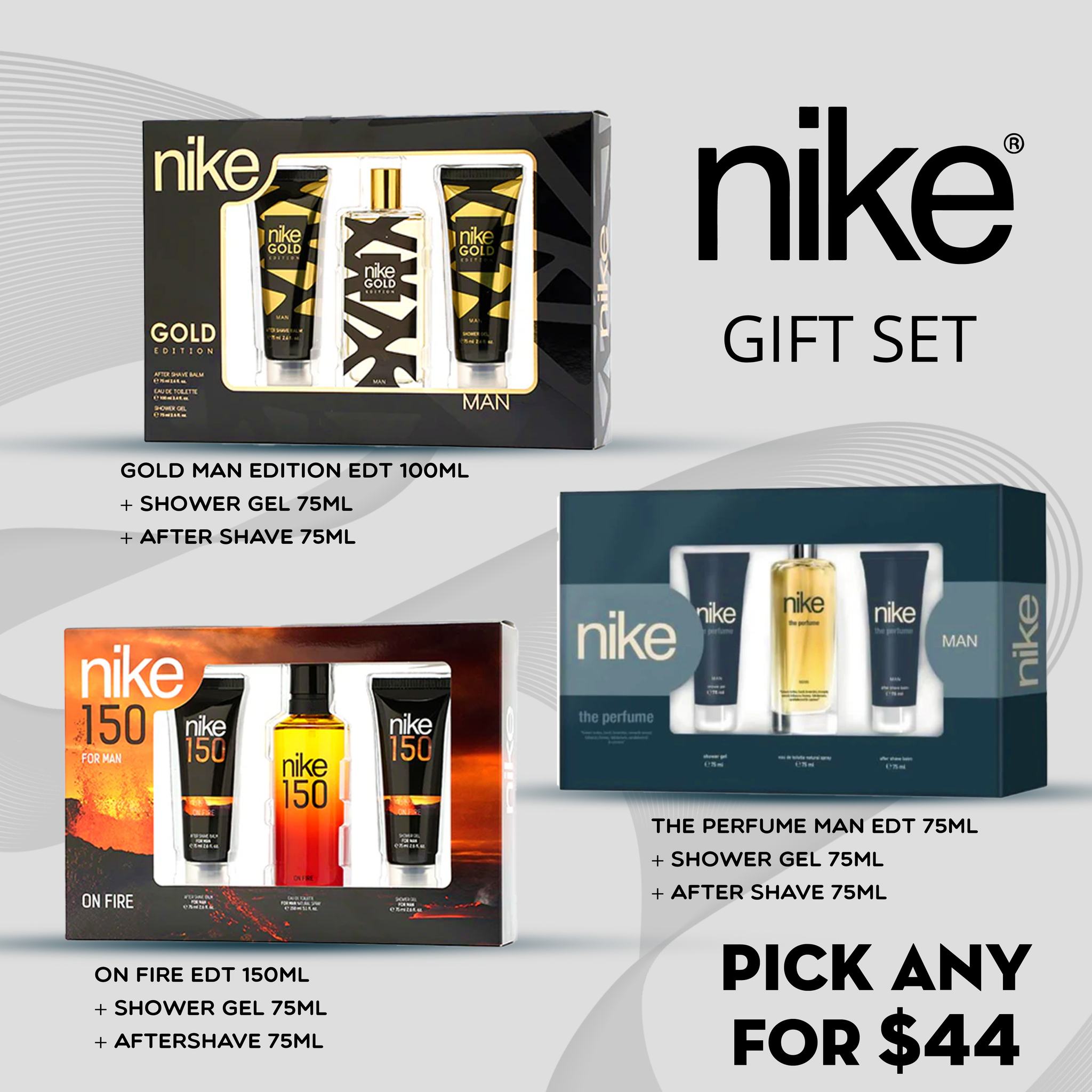 Nike Gift Sets - Gold Edition, On Fire & The Perfume - Page 1