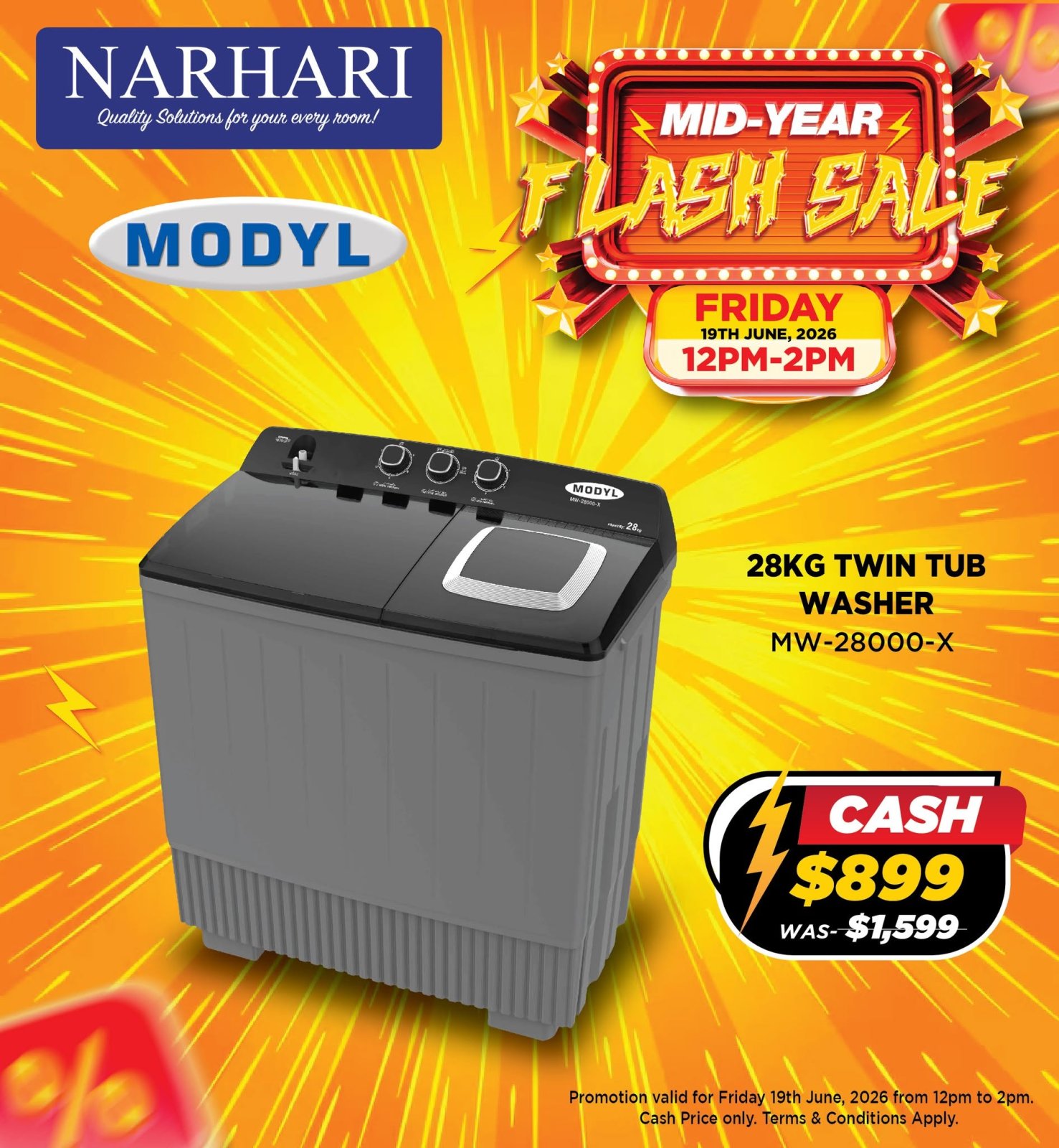 28KG Twin Tub Washer MW-28000-X