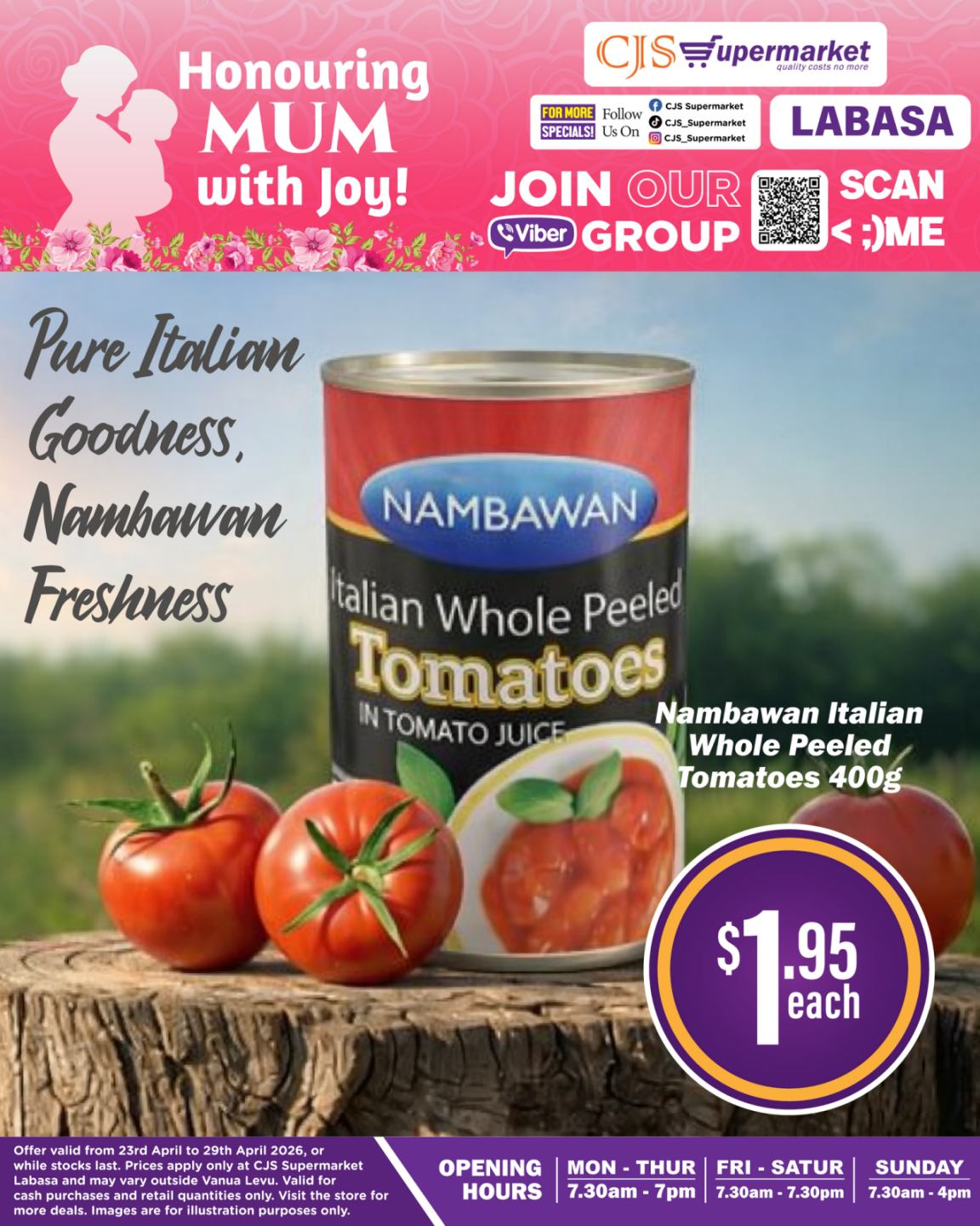 Nambawan Italian Whole Peeled Tomatoes 400g