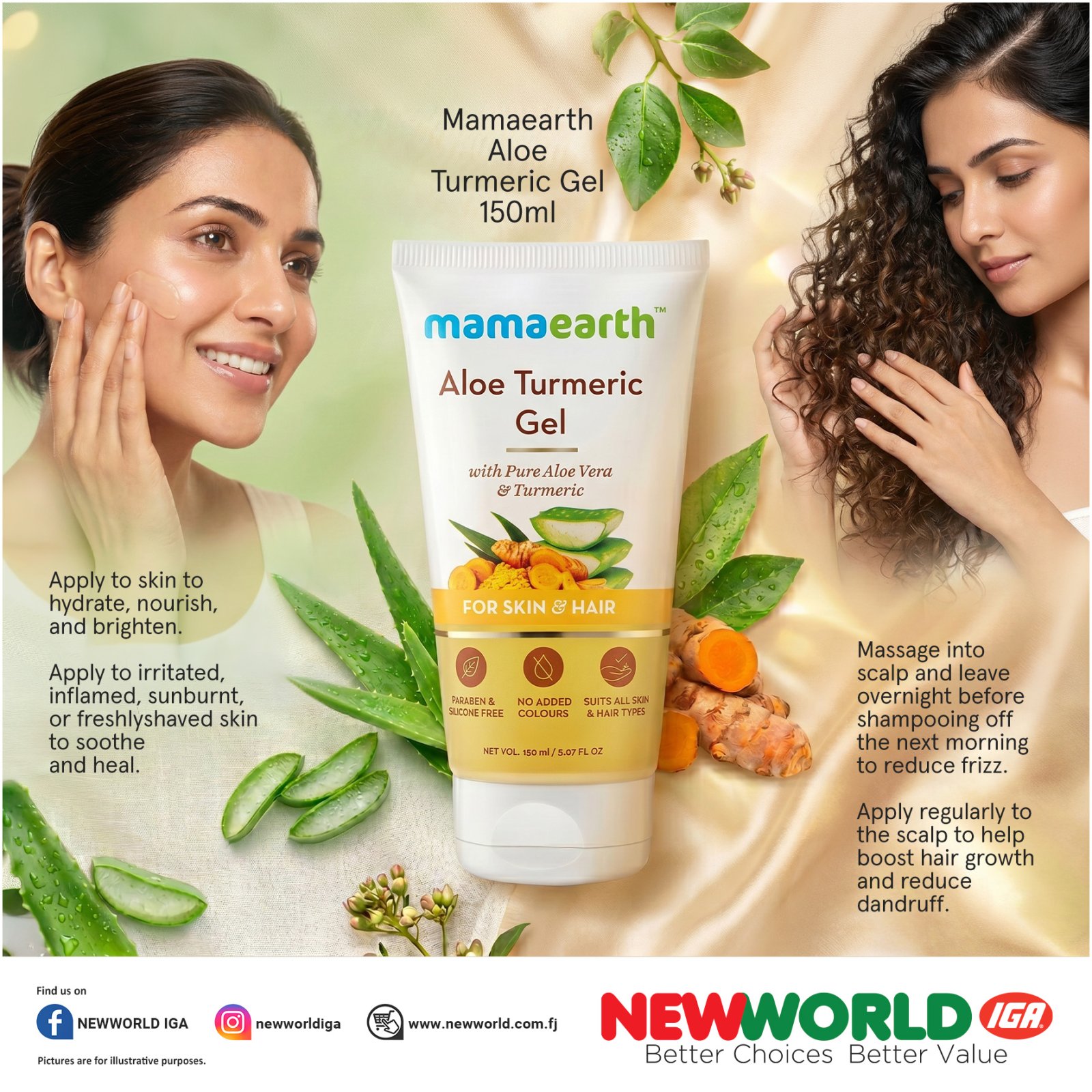 Mamaearth Aloe Turmeric Gel 150ml