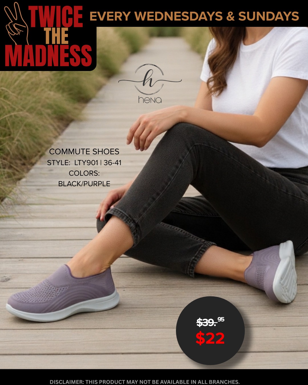 Hena Commute Shoes - Black/Purple