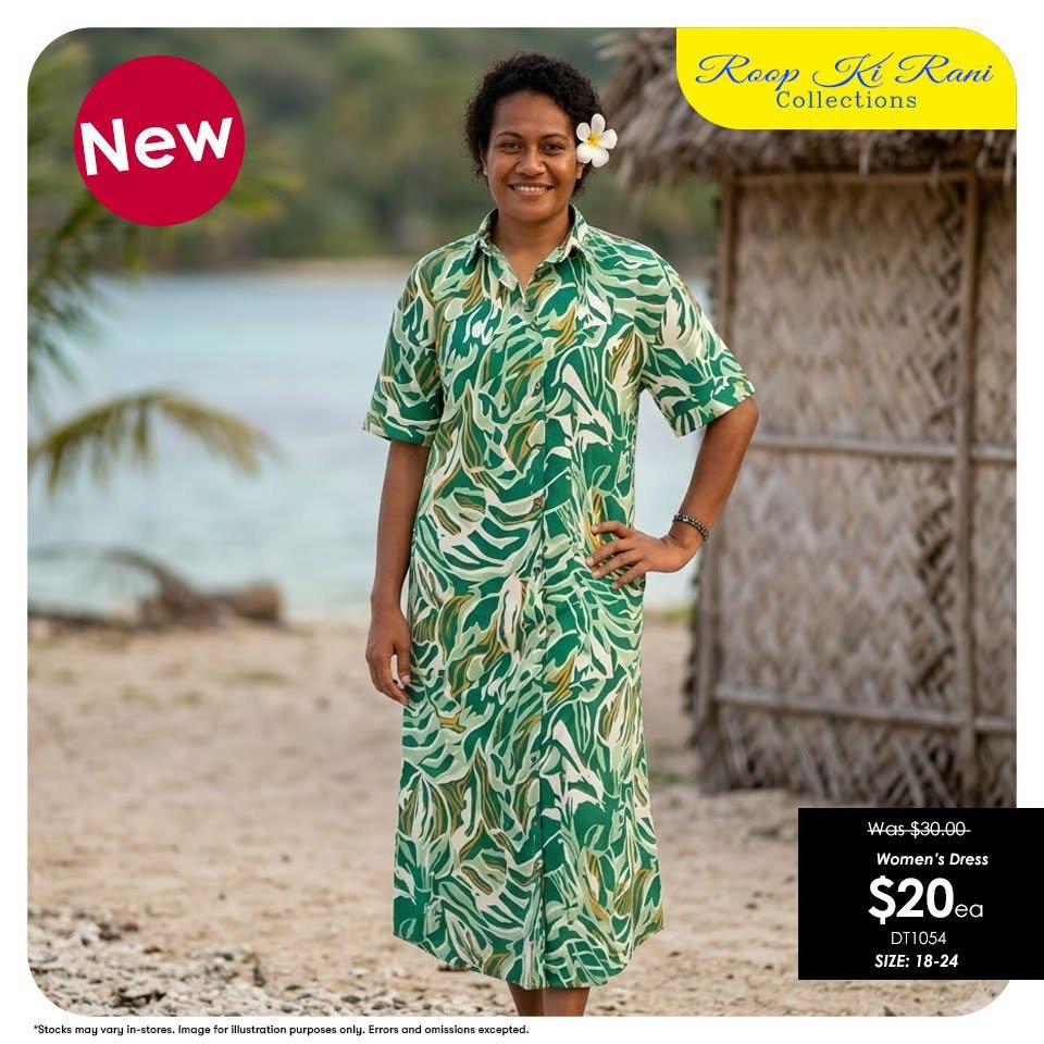 Women's Dress - Green Leaf Print