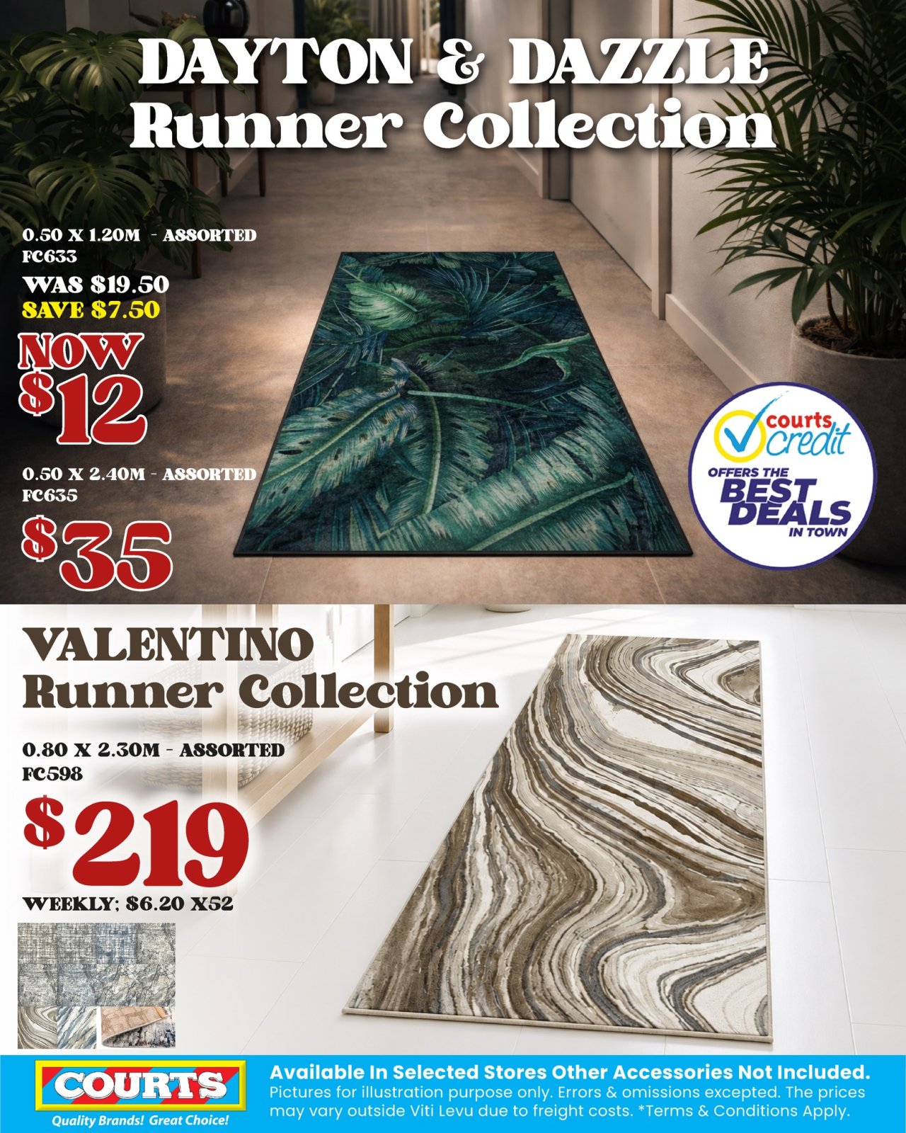 Dayton & Dazzle and Valentino Runner Collections