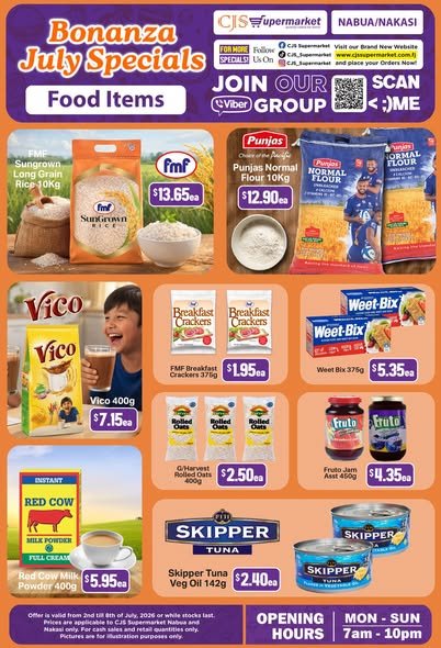 Bonanza July Specials - Food Items - Page 1