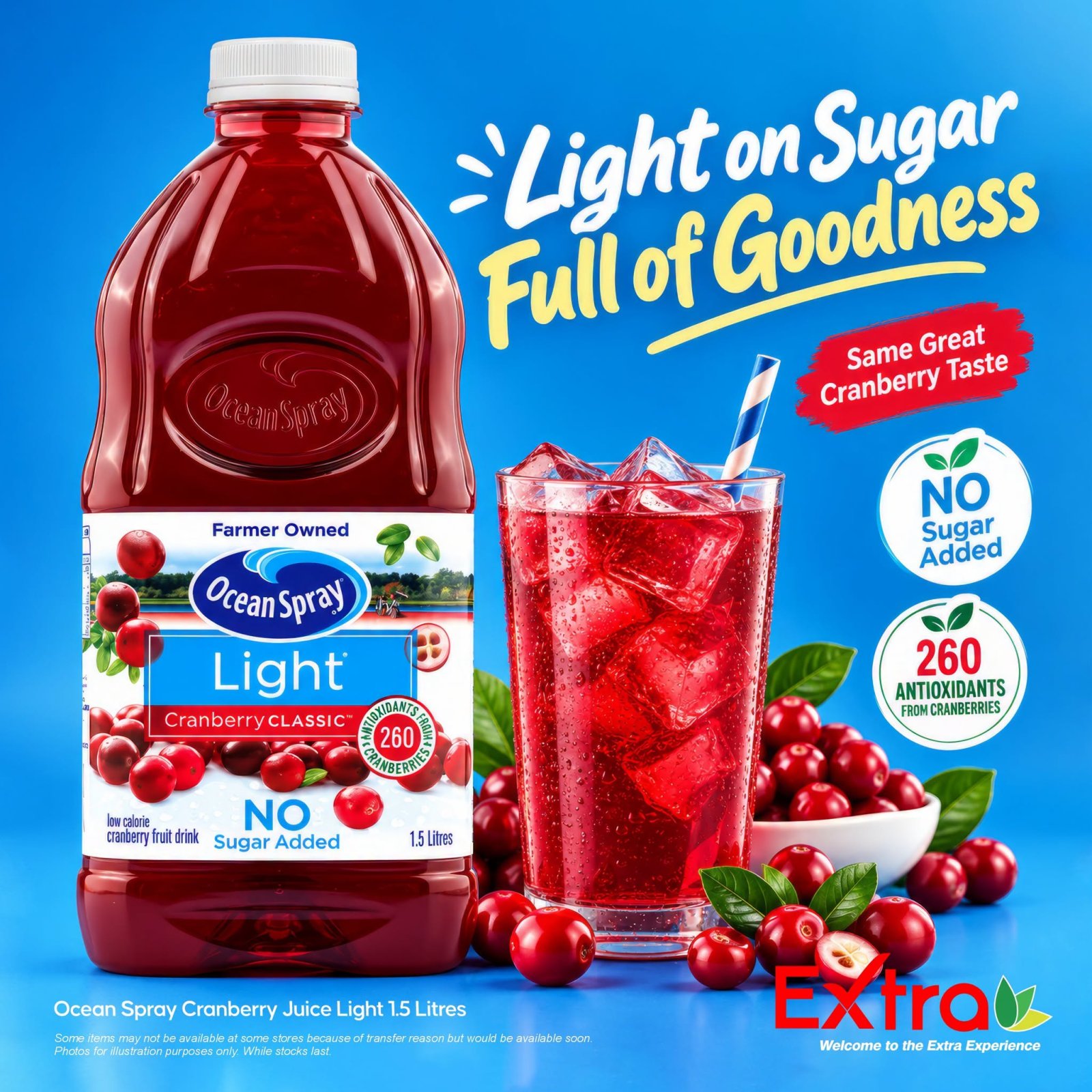 Ocean Spray Light Cranberry Juice 1.5L