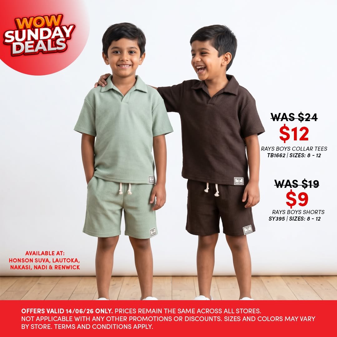 Rays Boys Collar Tees & Shorts