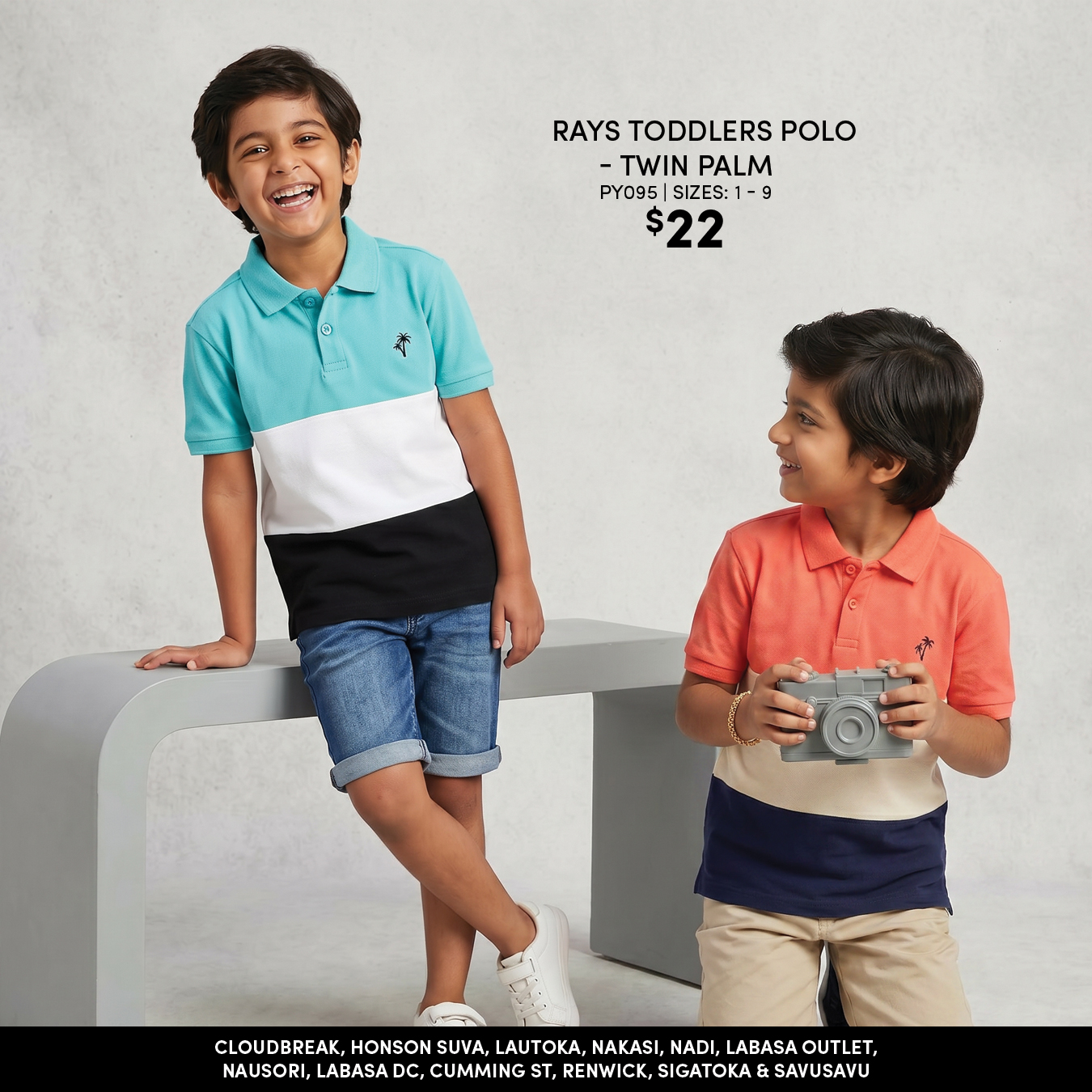 Rays Toddlers Polo - Twin Palm