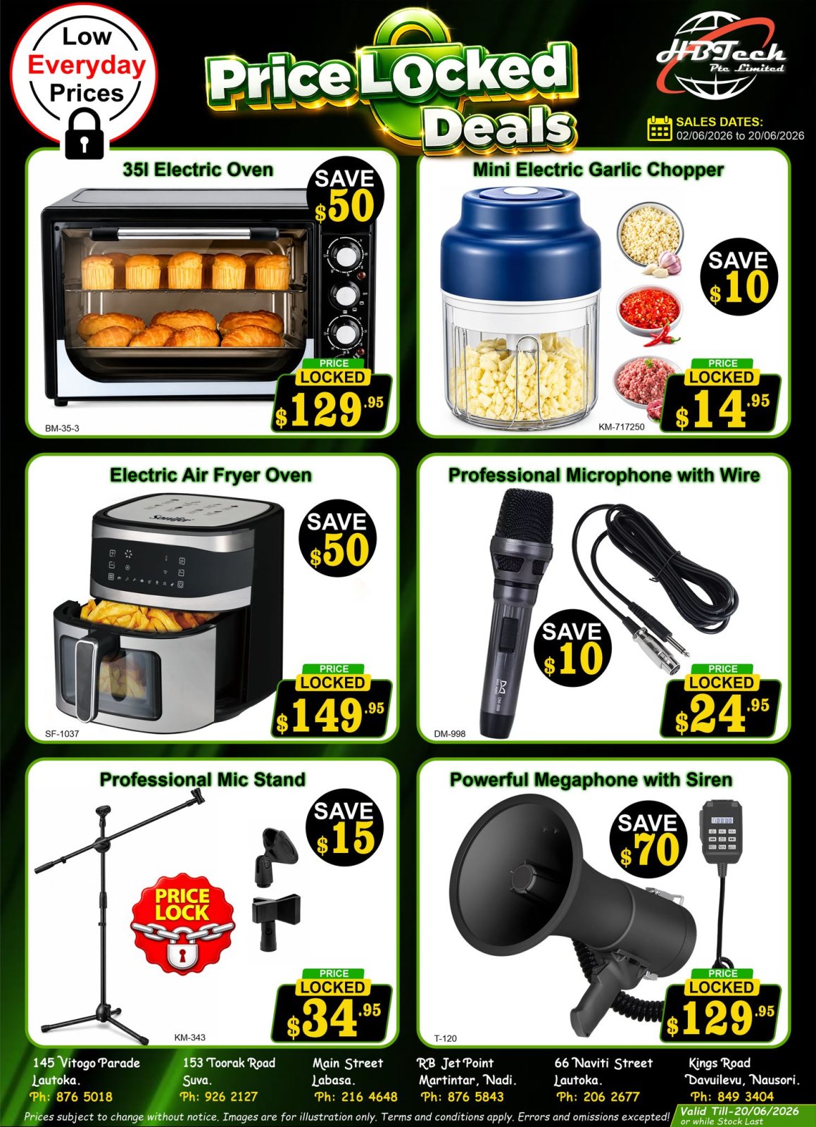 Price Locked Deals – Kitchen & Audio Equipment
