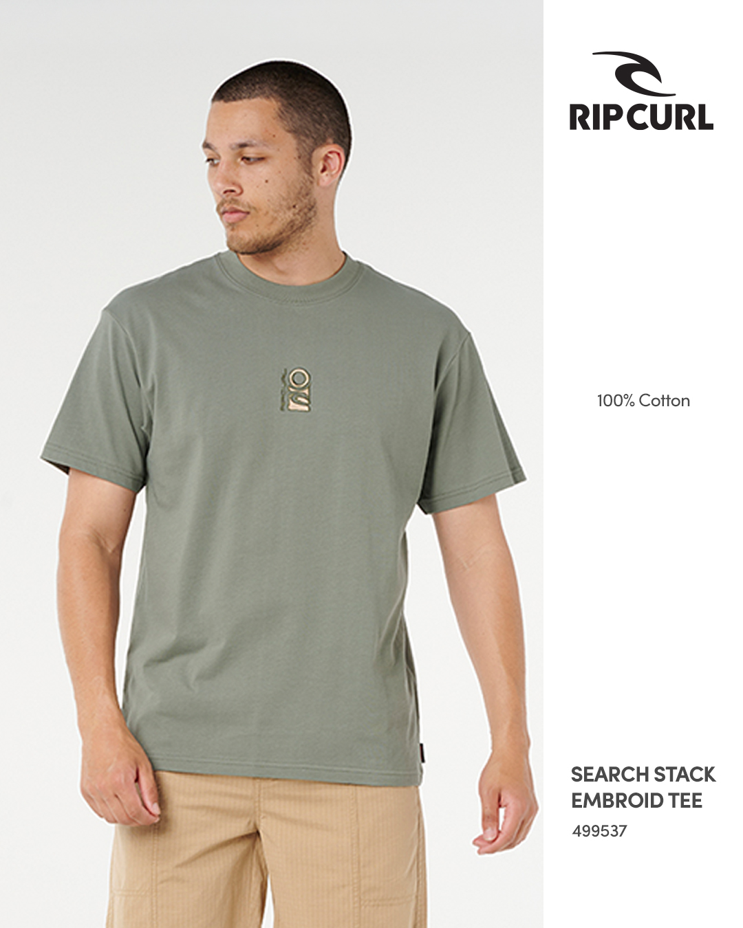 Search Stack Embroid Tee
