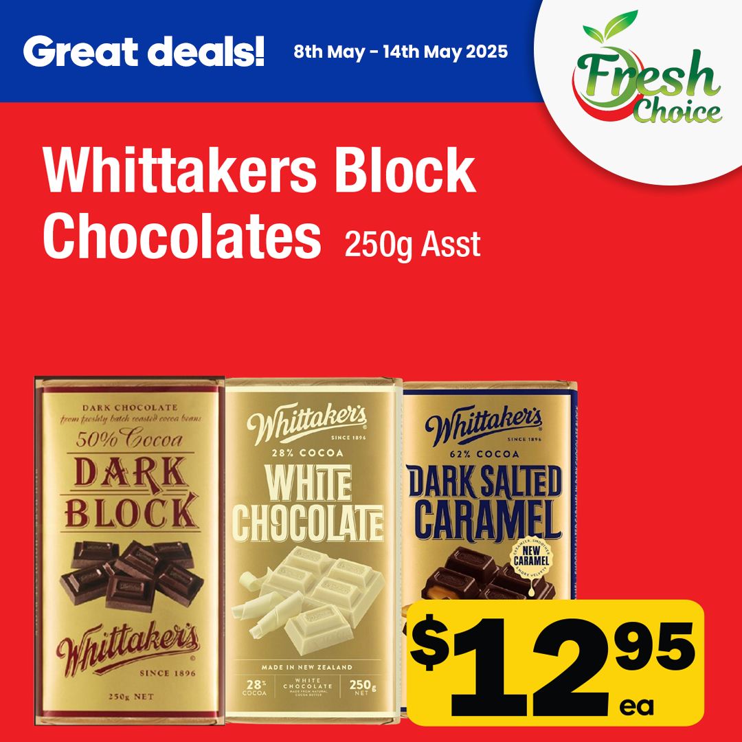 Whittaker's Block Chocolates 250g Assorted - Page 1