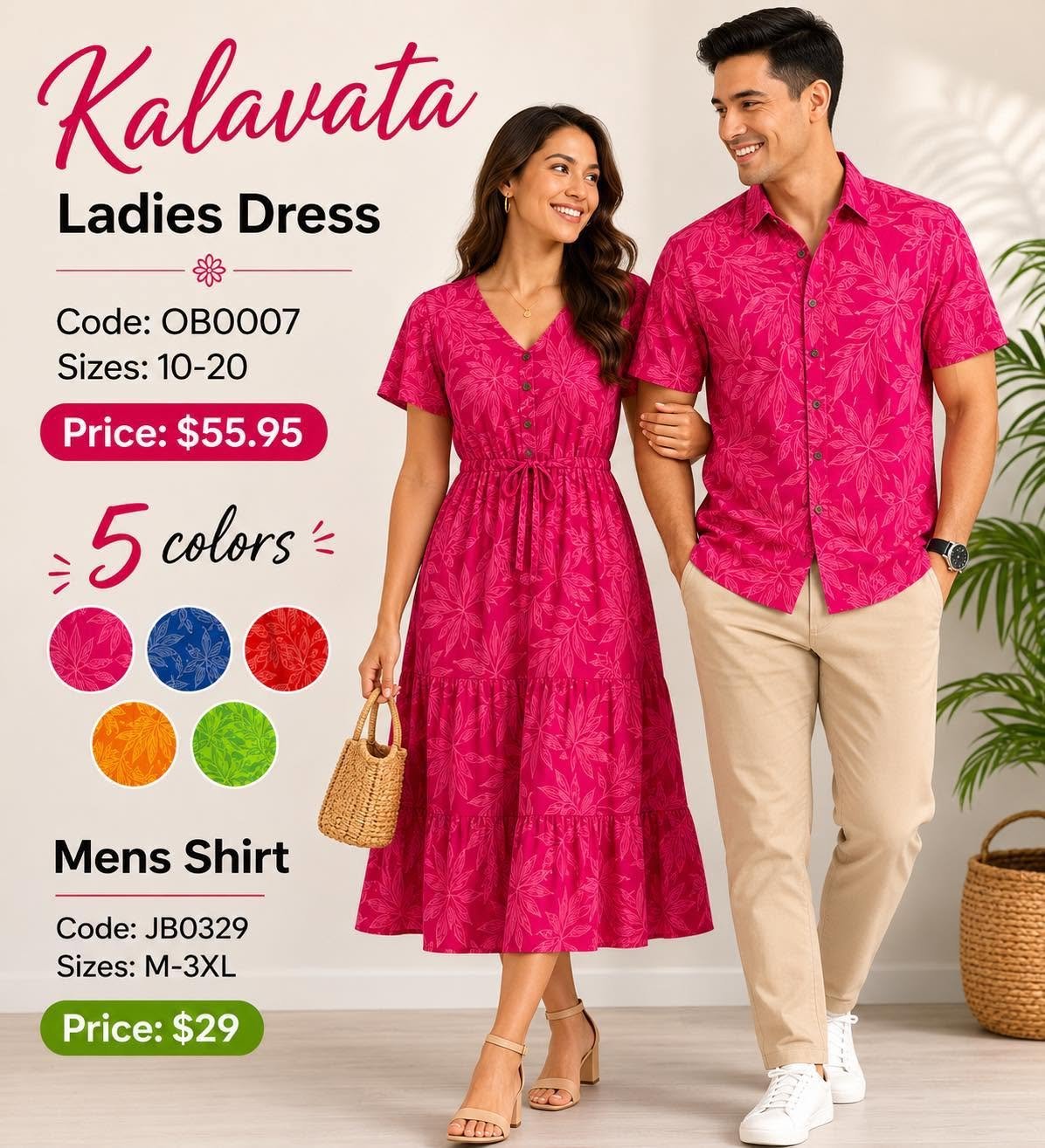 Kalavata Ladies Dress & Mens Shirt Collection - Page 1