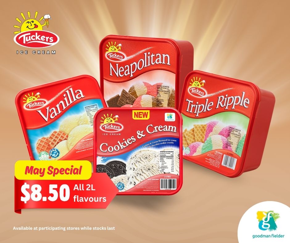 Tuckers Ice Cream 2L Tubs – May Special $8.50 - Page 1